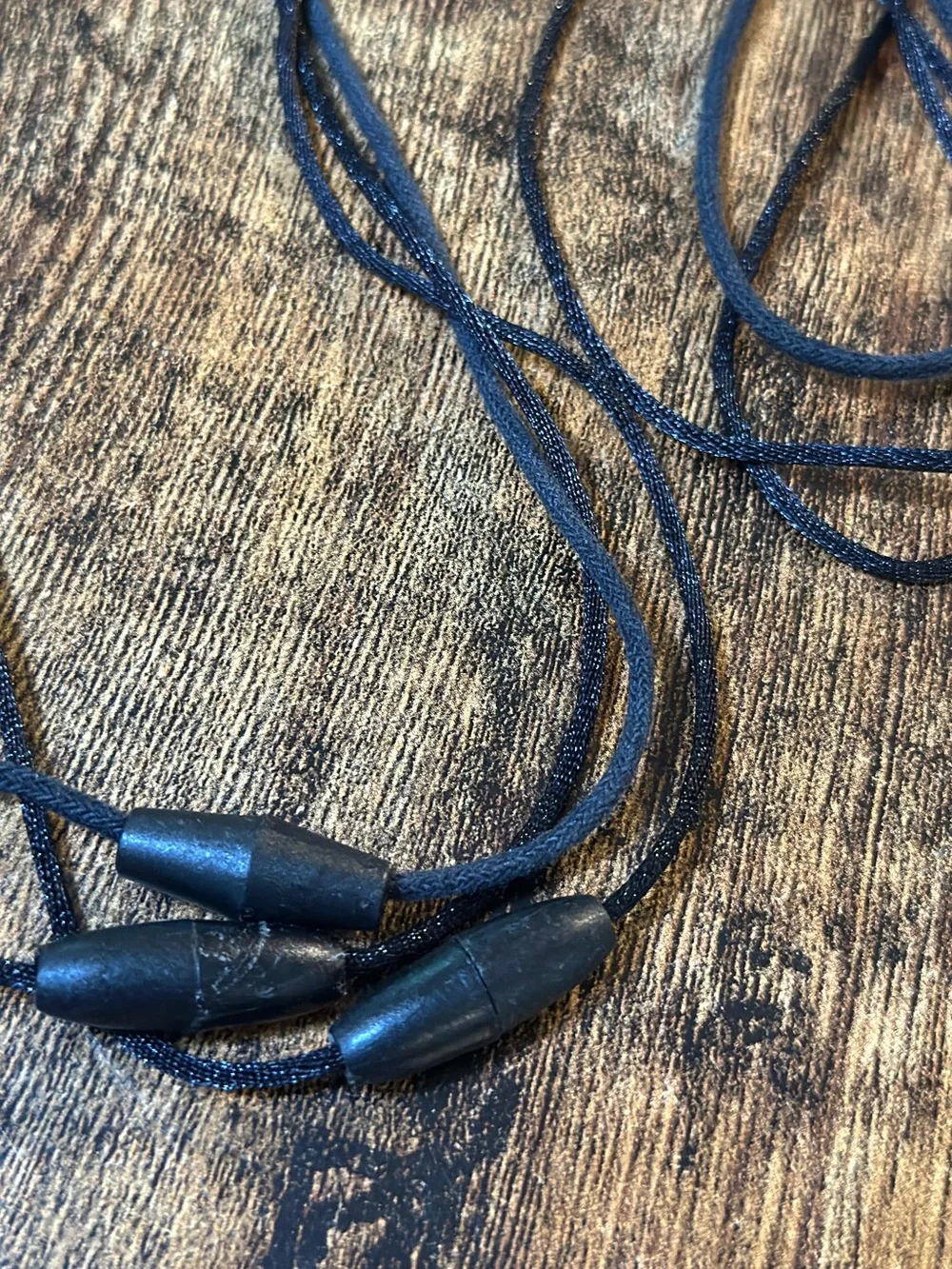5 Black Cord Necklaces with Barrel Closure Kids Autism Breakaway Clasp READ DESC